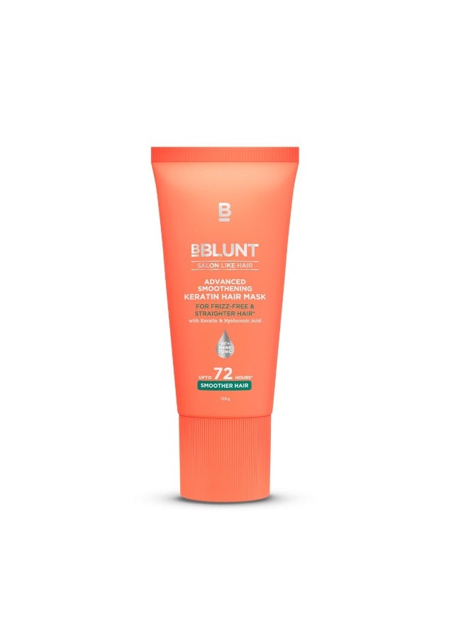 BBLUNT Advanced Smoothening Hair Mask With Keratin & Hyaluronic Acid - 150 G | Makes Hair Frizz-Free & Straight | Deeply Nourishes | Adds Spectacular Shine | For Men & Women - Image 1